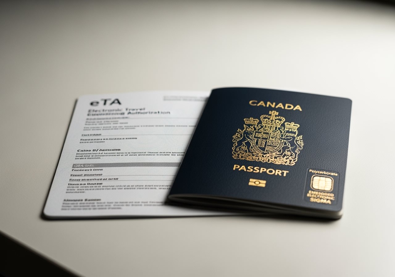 Passeport canadien avec eTA Angleterre