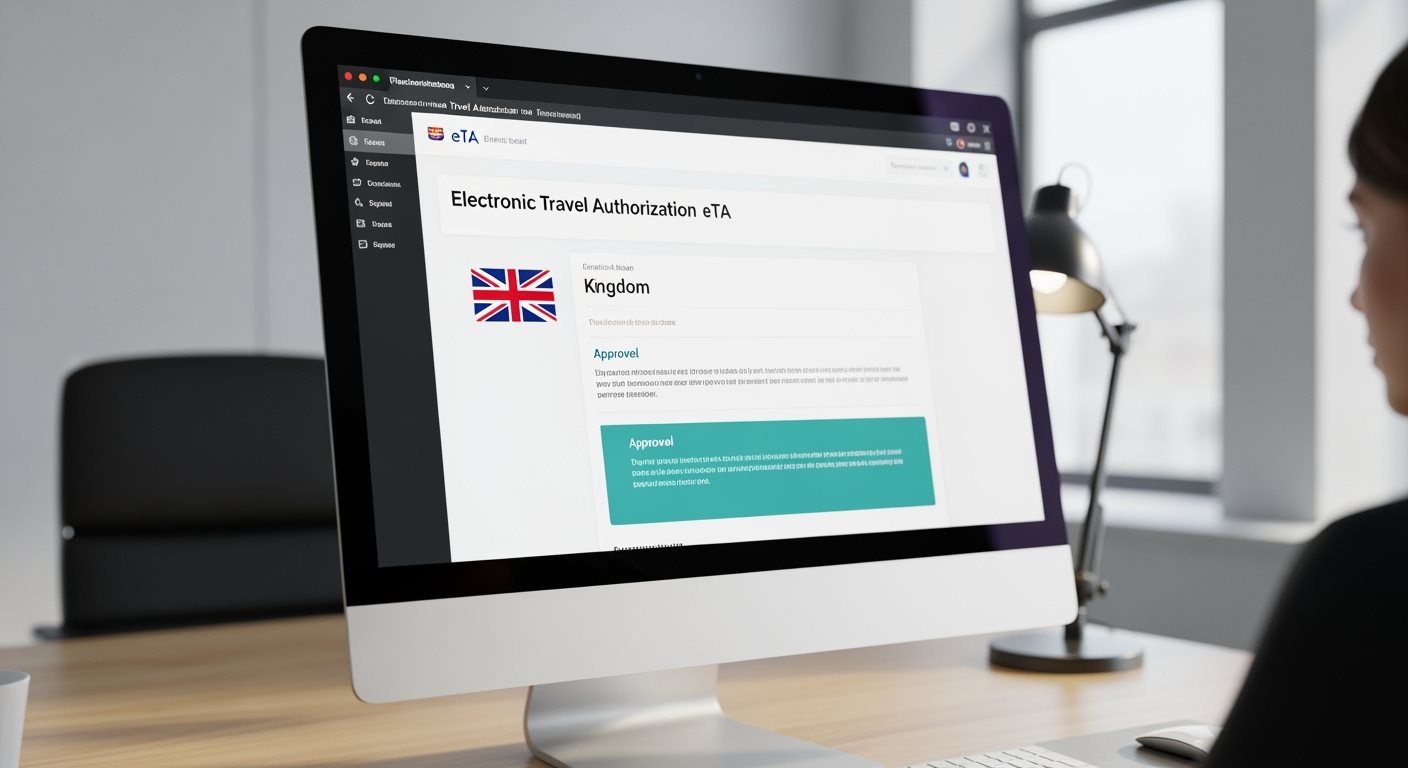 Notification eTA Angleterre par email
