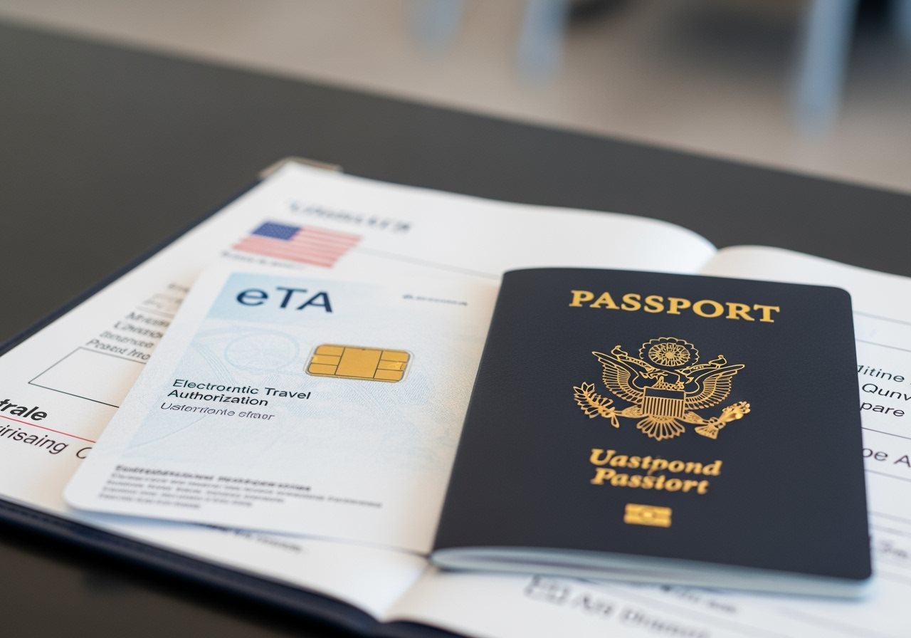 Passeport américain avec puce électronique pour eTA Angleterre